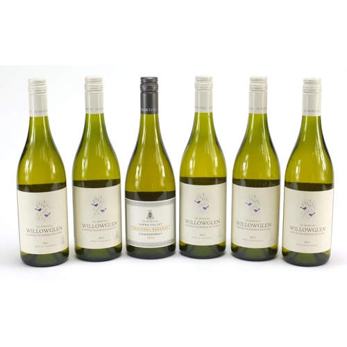 3970 - Six bottles of De Bortoli white wine comprising five bottles of 2011 Willow Glen and one bottle of 2... 