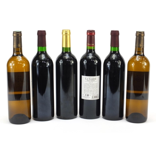 3969 - Six bottles of wine comprising two bottles of 2013 Les Chenes de Bouscaut Pessac Leognan, two bottle... 