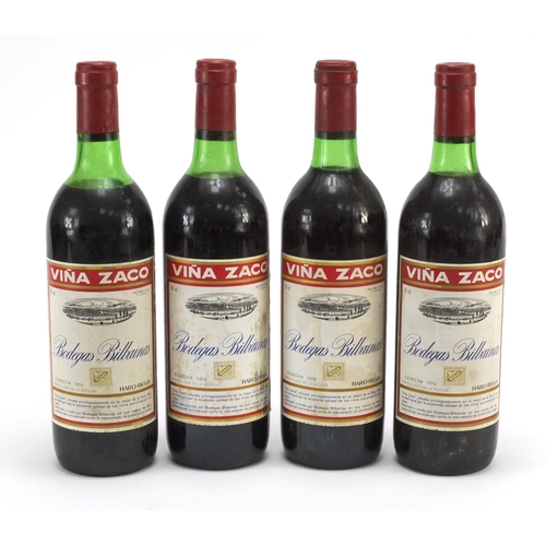 3353 - Four bottles of 1976 Bodegas Bilbainas Vina Zaco Reserva Rioja red wine