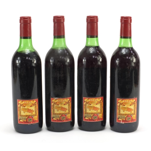 3353 - Four bottles of 1976 Bodegas Bilbainas Vina Zaco Reserva Rioja red wine