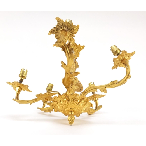 5261 - French Empire style five branch chandelier, 37cm high