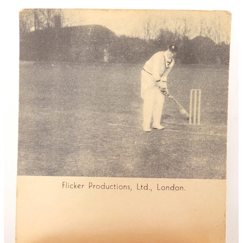 3345 - Early 20th century Frank Woolley cricket flick book, pull to leg and forcing shot, off the back foot... 