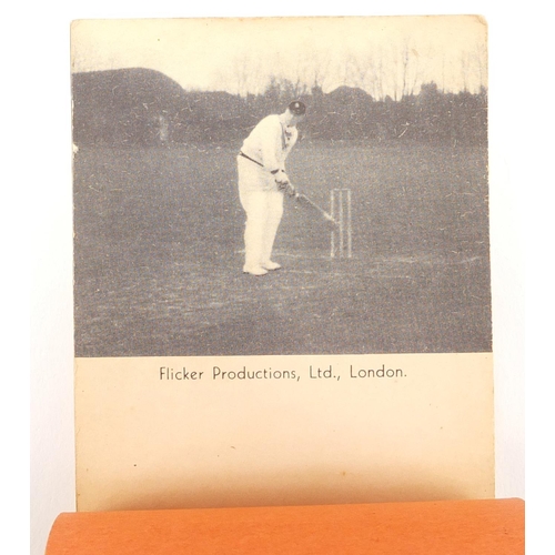 3345 - Early 20th century Frank Woolley cricket flick book, pull to leg and forcing shot, off the back foot... 