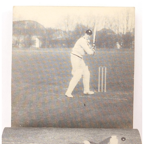 3344 - Early 20th century Frank Woolley cricket flick book, square cut and walking shot