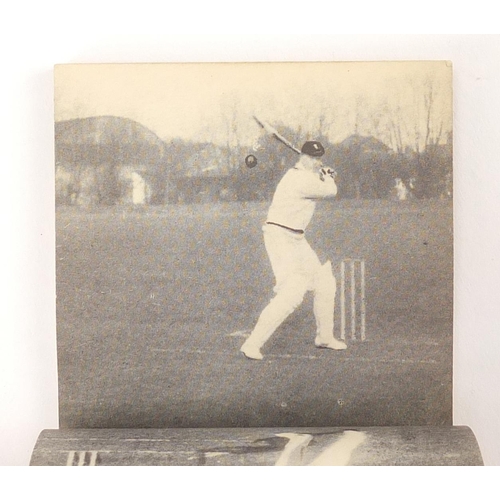 3344 - Early 20th century Frank Woolley cricket flick book, square cut and walking shot