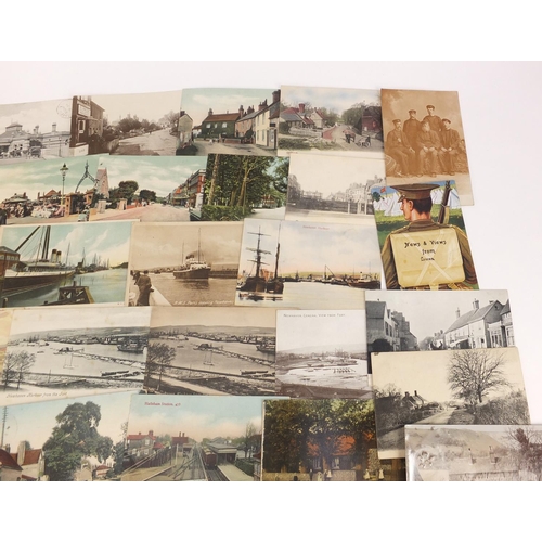 3879 - Edwardian and later Sussex topographical postcards, some black and white photographic including Hail... 