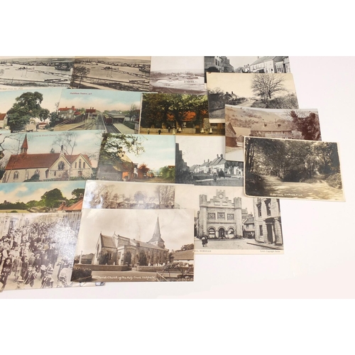 3879 - Edwardian and later Sussex topographical postcards, some black and white photographic including Hail... 