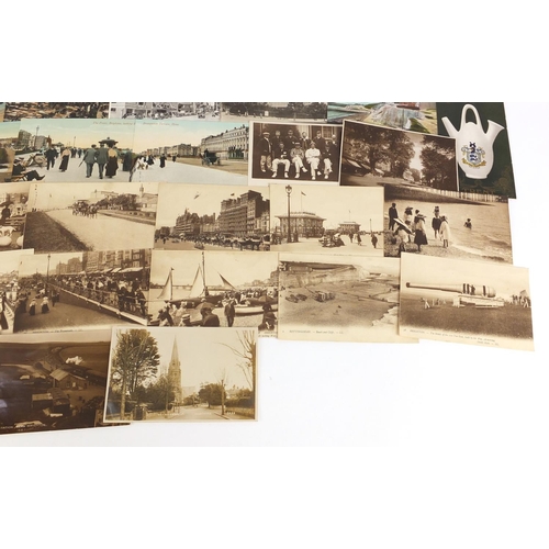 3880 - Edwardian and later Brighton, Hove and Worthing topographical postcards, some black and white photog... 