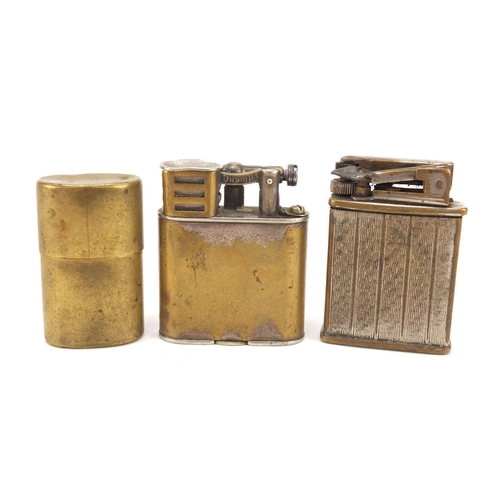 5260 - Three vintage lighters including a Dunhill example, the largest 5cm high