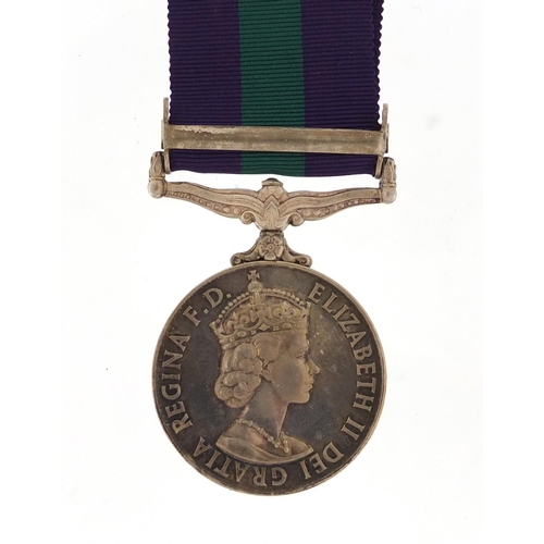 3523 - Elizabeth II General Service Medal with Arabian Peninsula bar awarded to 23396264 PTE.M.A.H.ROE.BUFF... 