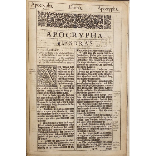 3877 - Apocrypha, antique leather bound hardback book