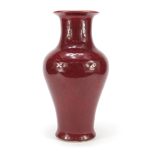 3788 - Chinese sang de boeuf glazed porcelain vase, 35.5cm high