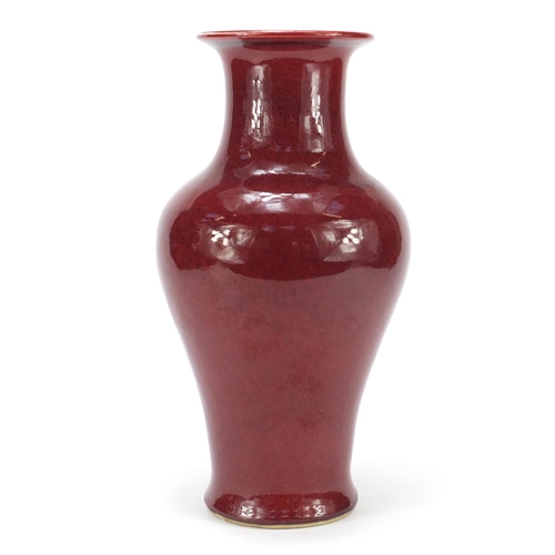 3788 - Chinese sang de boeuf glazed porcelain vase, 35.5cm high