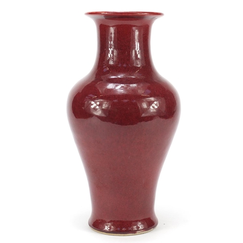 3788 - Chinese sang de boeuf glazed porcelain vase, 35.5cm high