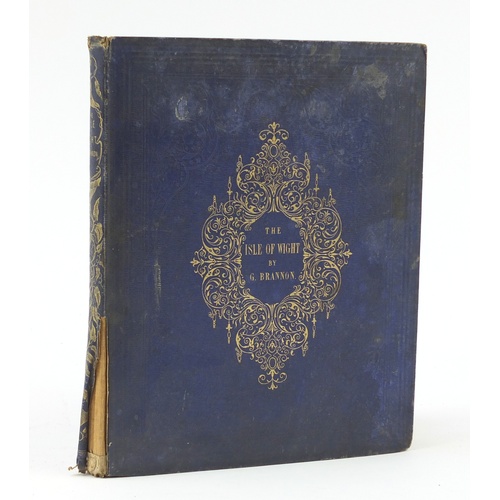 3874 - The Isle of Wight by George Brannon, 19th century hardback book with black and white plates and pull... 