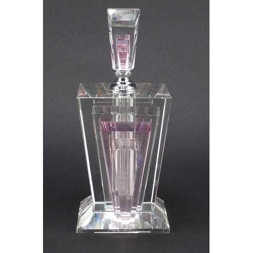 3592 - Oversized Art Deco design fan scent bottle, 23.5cm high