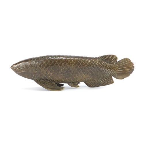 3797 - Large Japanese bronzed fish, 44cm in length