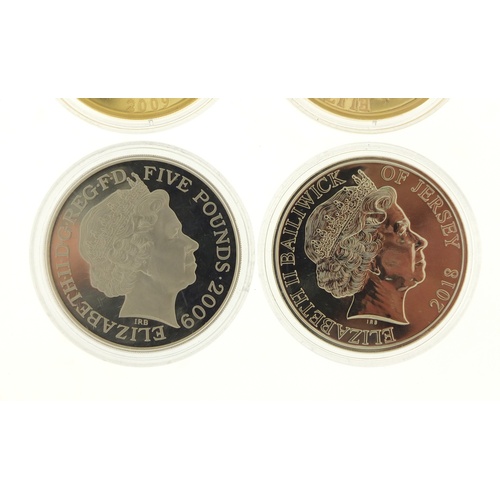 3690 - Four commemorative coins including Diamond Jubilee fifty pence and Nations Touch at Their Summits fi... 