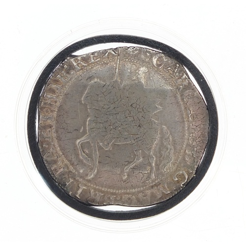 3695 - Charles I silver half crown with case by the Jubilee Mint