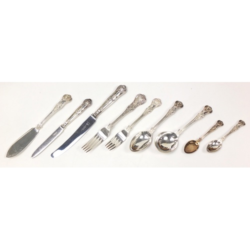 3361 - 1920's Atkin Brothers canteen of Queens pattern silver plated cutlery including a fish set, housed i... 