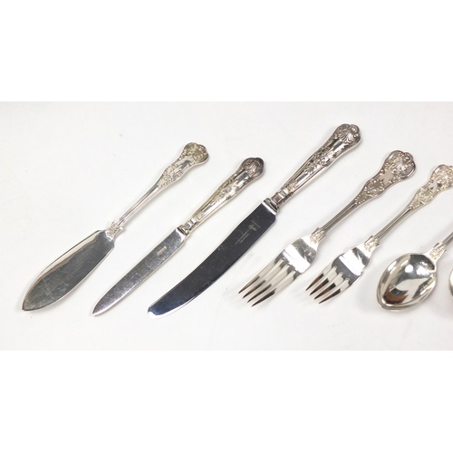 3361 - 1920's Atkin Brothers canteen of Queens pattern silver plated cutlery including a fish set, housed i... 