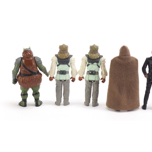 1247 - Eight 1980's Star Wars figures including Luke Skywalker