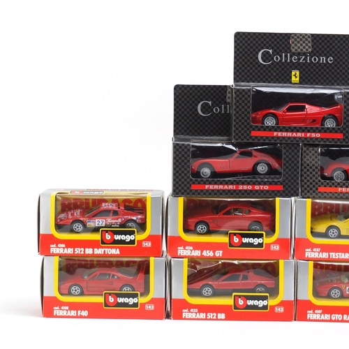 1462 - Eleven Burago diecast vehicles with boxes