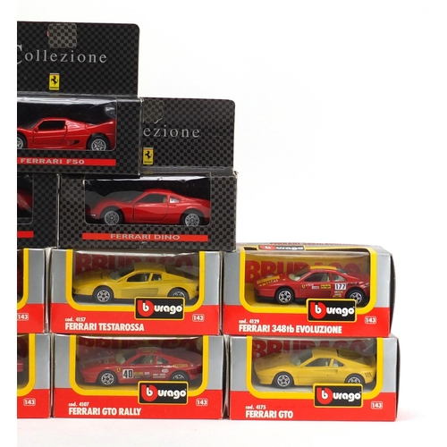 1462 - Eleven Burago diecast vehicles with boxes