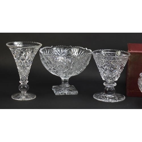 1412 - Cut glassware including Royal Brierley, Hanbridge and Stuart Crystal, the largest 20cm high