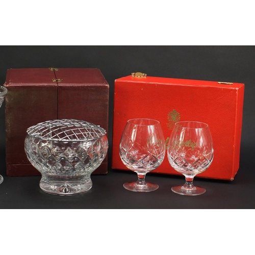 1412 - Cut glassware including Royal Brierley, Hanbridge and Stuart Crystal, the largest 20cm high