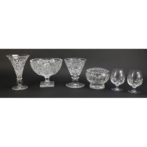 1412 - Cut glassware including Royal Brierley, Hanbridge and Stuart Crystal, the largest 20cm high