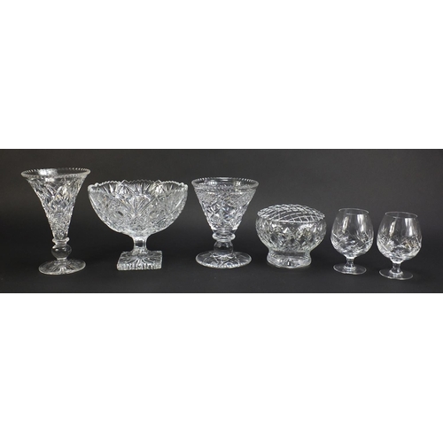 1412 - Cut glassware including Royal Brierley, Hanbridge and Stuart Crystal, the largest 20cm high