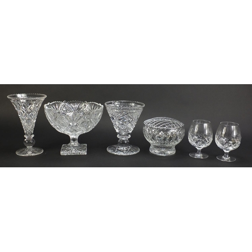 1412 - Cut glassware including Royal Brierley, Hanbridge and Stuart Crystal, the largest 20cm high