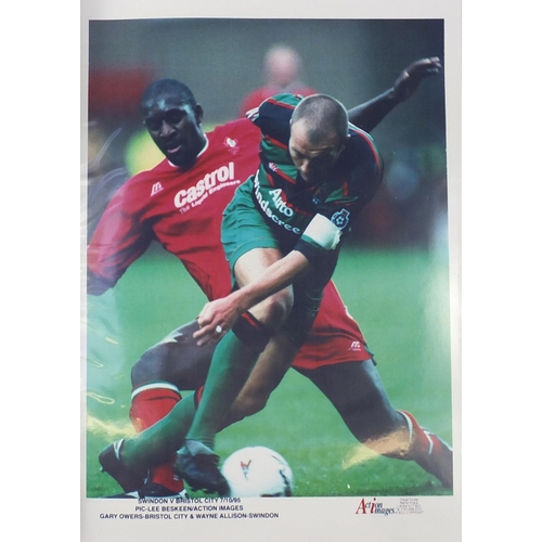 1480 - Forty Six football press photographs from the 1990's including John Barnes, Jamie Redknapp, Robbie F... 