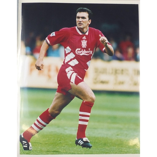 1480 - Forty Six football press photographs from the 1990's including John Barnes, Jamie Redknapp, Robbie F... 