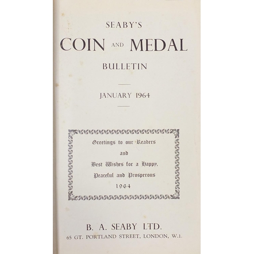 1550 - Eleven Seabys Coin and Medal Bulletin bound magazines, dated 1962, 1963, 1964, 1965, 1966, 1967, 196... 