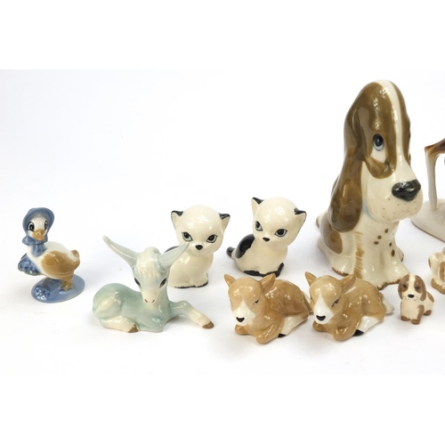 1501 - Collection of German porcelain animals by Szeiler, the largest 14.5cm high