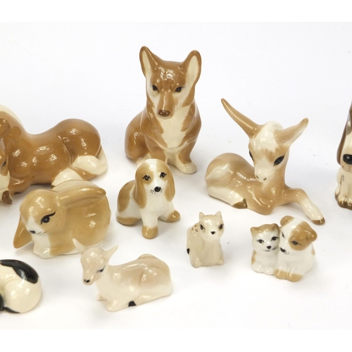 1501 - Collection of German porcelain animals by Szeiler, the largest 14.5cm high