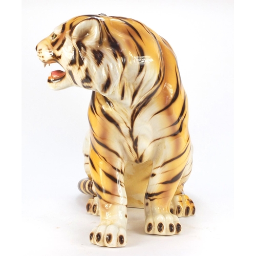 948 - Large ceramic tiger, 48cm high