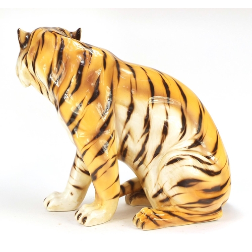 948 - Large ceramic tiger, 48cm high