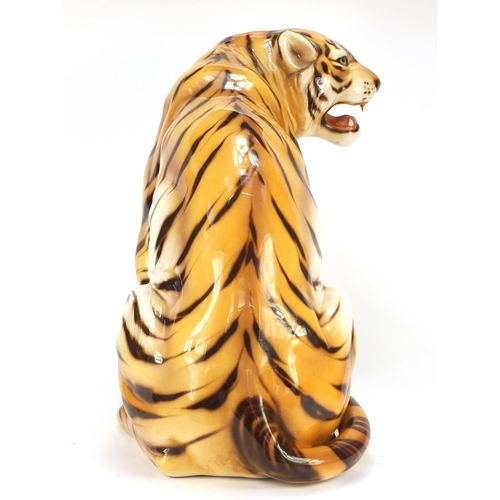 948 - Large ceramic tiger, 48cm high