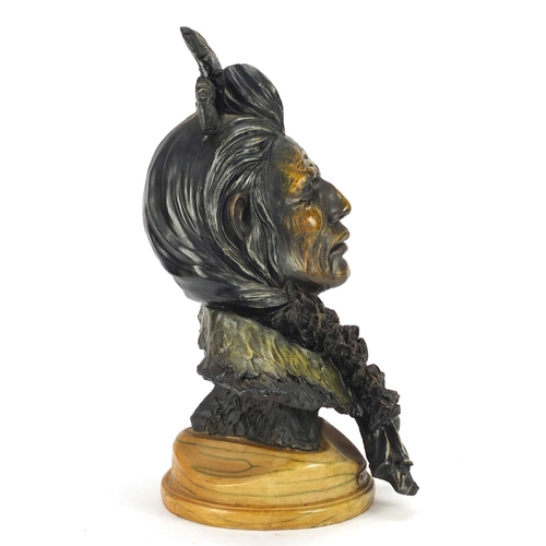 1198 - The Academy collection bust of a red Indian chief, 41cm high