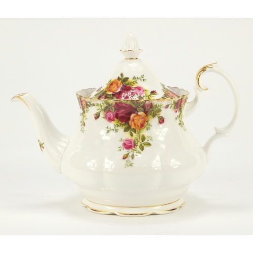 918 - Royal Albert Old Country Roses teapot, 20cm high