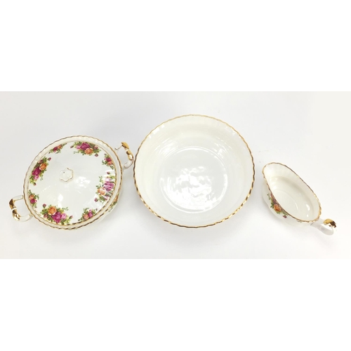 920 - Royal Albert Old Country Roses including a tureen and large bowl, the largest 34.5cm wide