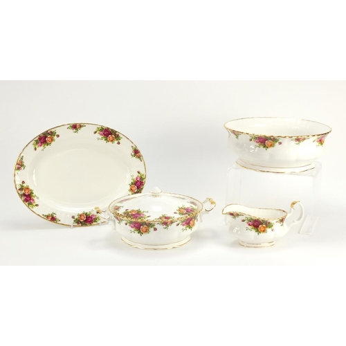 920 - Royal Albert Old Country Roses including a tureen and large bowl, the largest 34.5cm wide