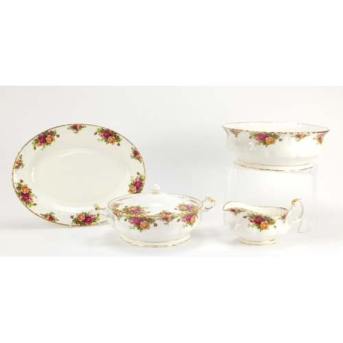 920 - Royal Albert Old Country Roses including a tureen and large bowl, the largest 34.5cm wide