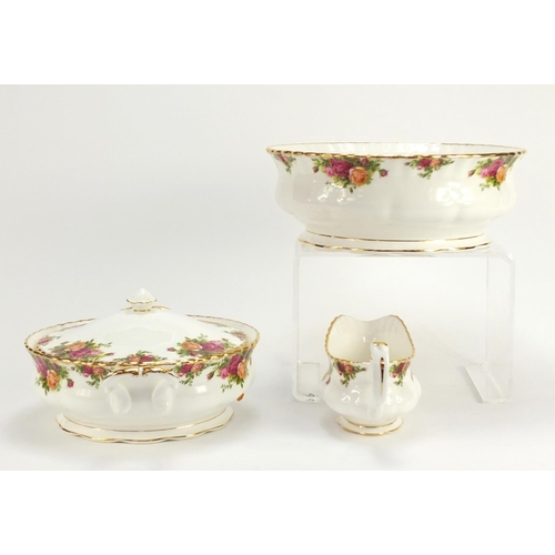 920 - Royal Albert Old Country Roses including a tureen and large bowl, the largest 34.5cm wide