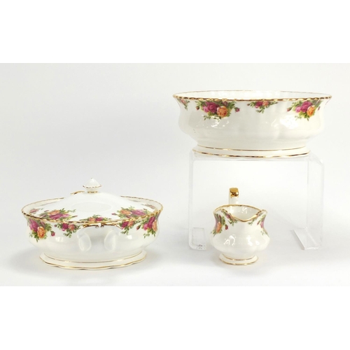 920 - Royal Albert Old Country Roses including a tureen and large bowl, the largest 34.5cm wide