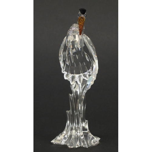 894 - Swarovski crystal heron with box, 15cm high