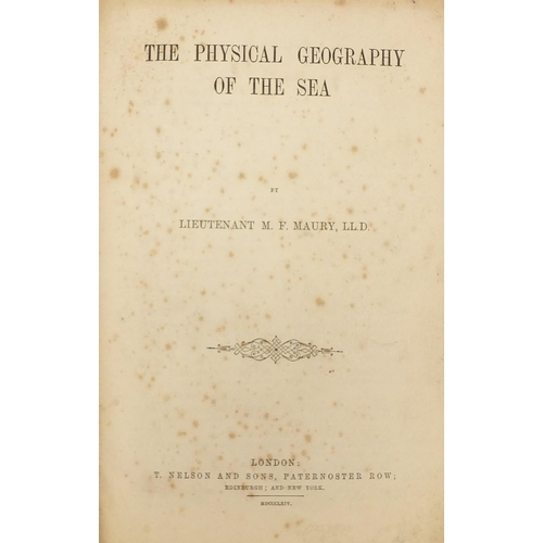 1275 - The Physical Geography of the Sea, hardback book published by T Nelson & Sons, London 1864